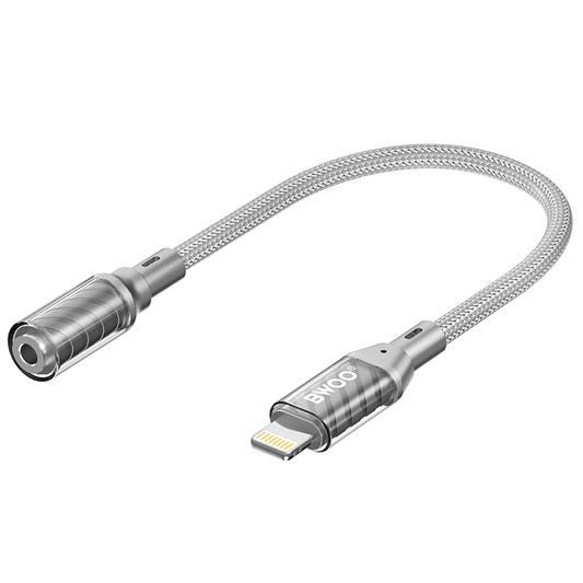 Προσαρμογέας Ήχου Lightning - 3.5mm BWOO BZ66, Γκρι