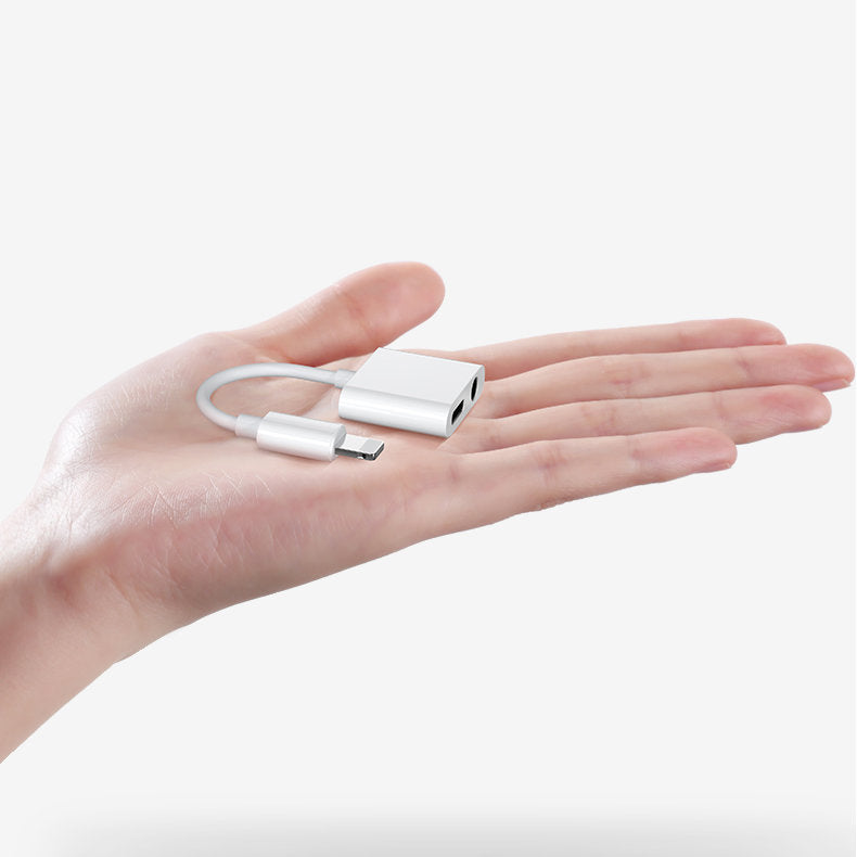 Αντάπτορας Ήχου Lightning σε Lightning Joyroom S-Y104 Ben, με θύρα φόρτισης Lightning, Λευκό