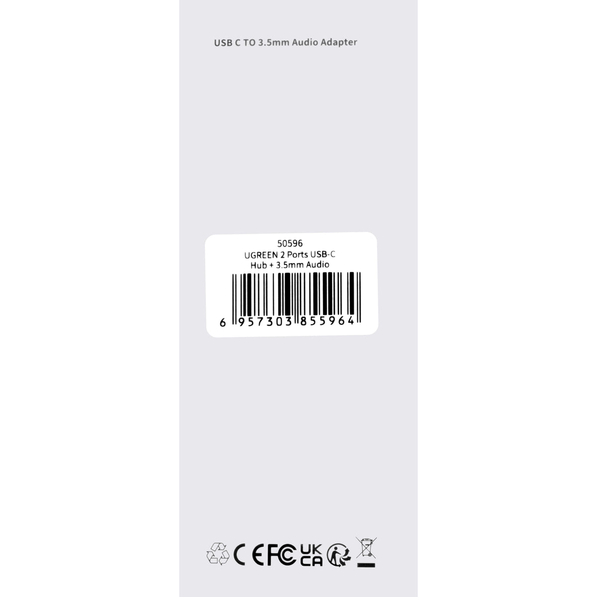 Προσαρμογέας Ήχου USB-C - 3.5mm / USB-C UGREEN CM193, Γκρι