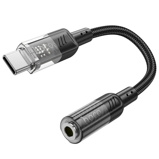 Προσαρμογέας ήχου USB-C - 3,5 mm HOCO LS37, Μαύρο