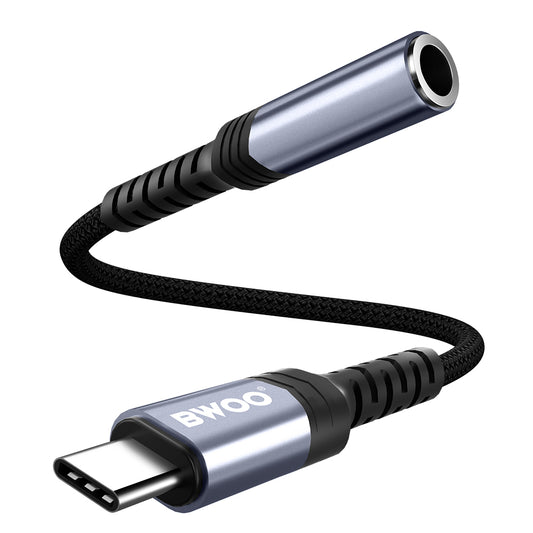 Προσαρμογέας Ήχου USB-C - 3.5mm BWOO BZ47, Μαύρο
