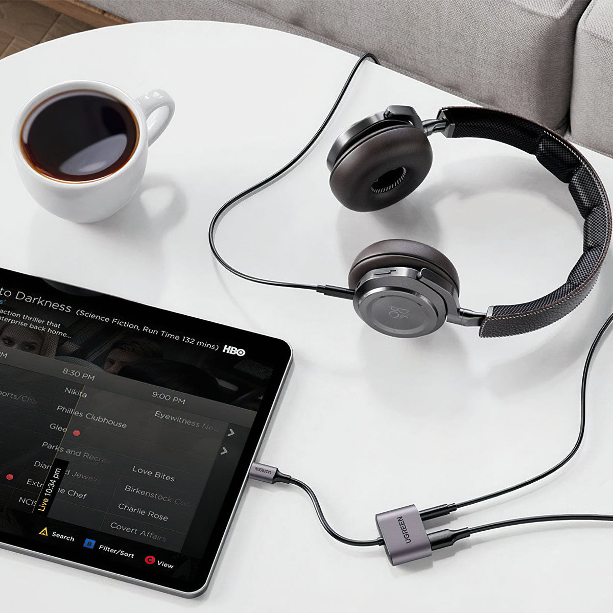 Προσαρμογέας Ήχου USB-C - 3.5mm / USB-C UGREEN CM231, Γκρι