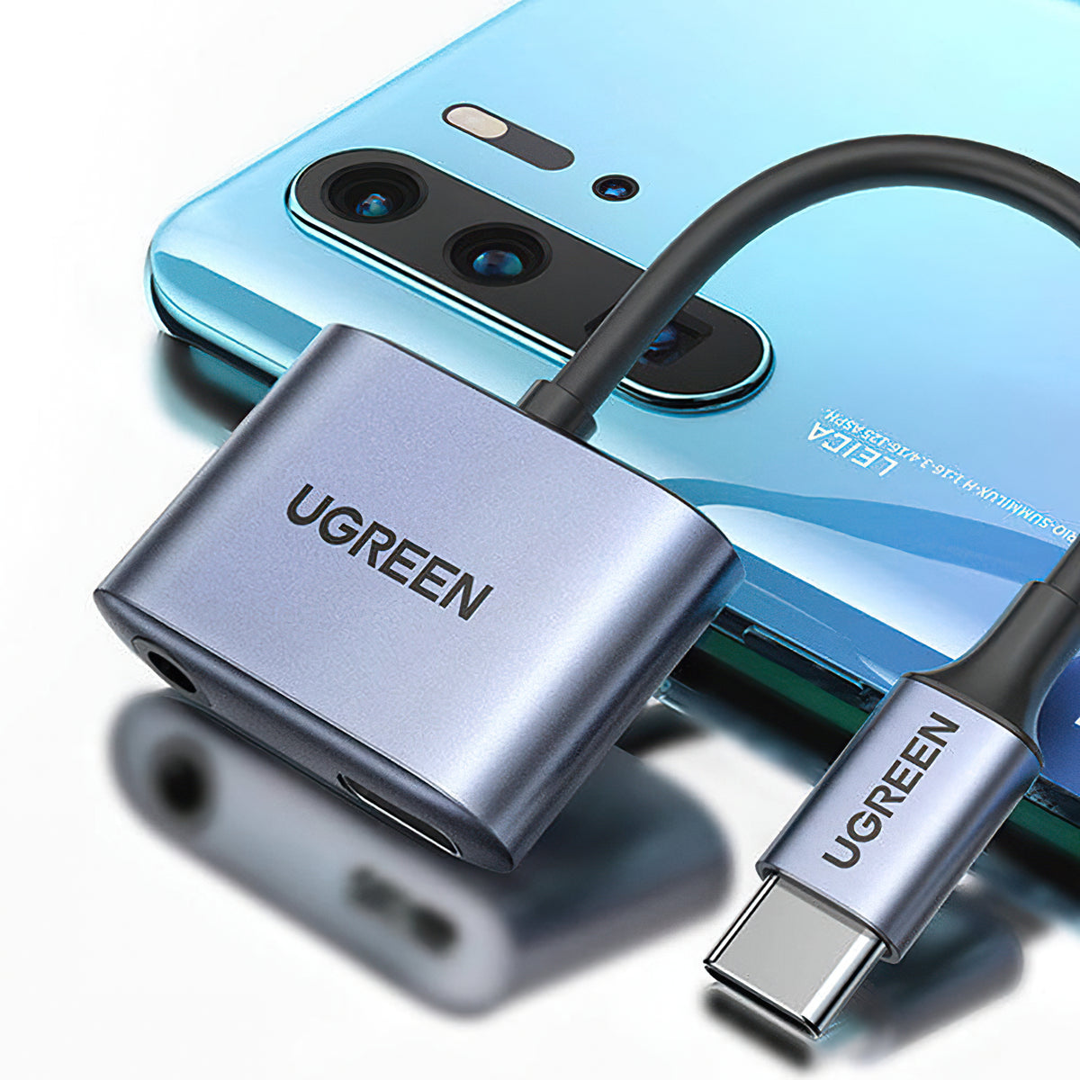 Προσαρμογέας Ήχου USB-C - 3.5mm / USB-C UGREEN CM231, Γκρι