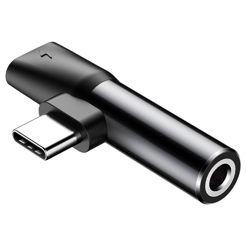 Προσαρμογέας Ήχου USB-C - USB-C / 3.5mm Baseus L41, Μαύρο CATL41-01