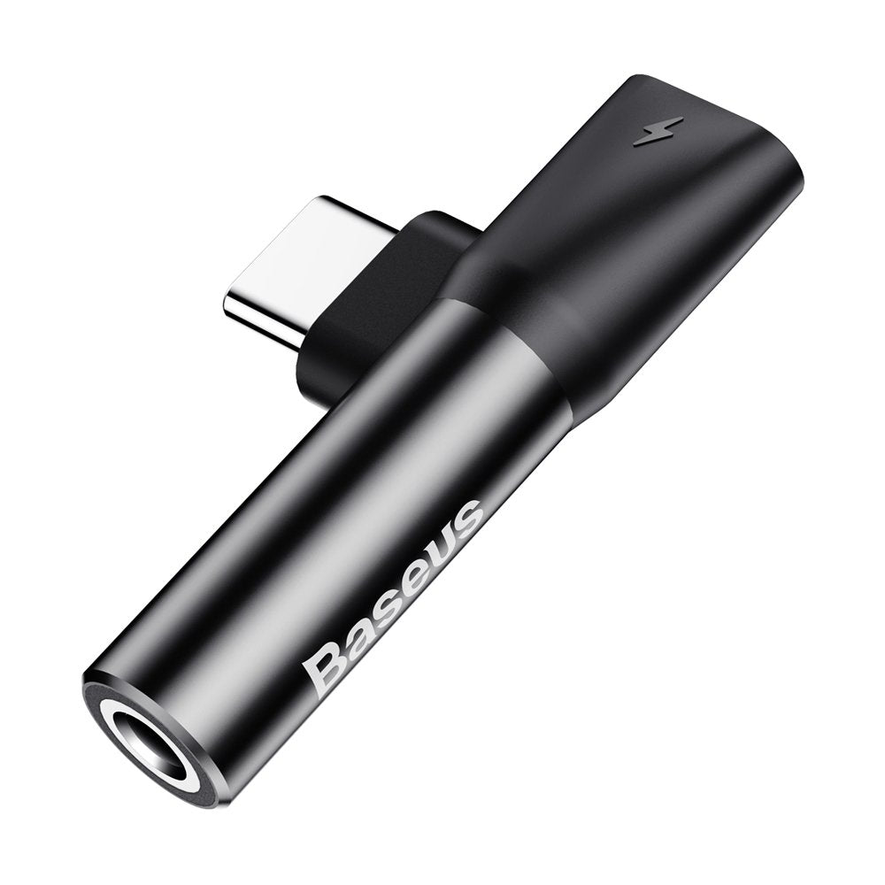 Προσαρμογέας Ήχου USB-C - USB-C / 3.5mm Baseus L41, Μαύρο CATL41-01
