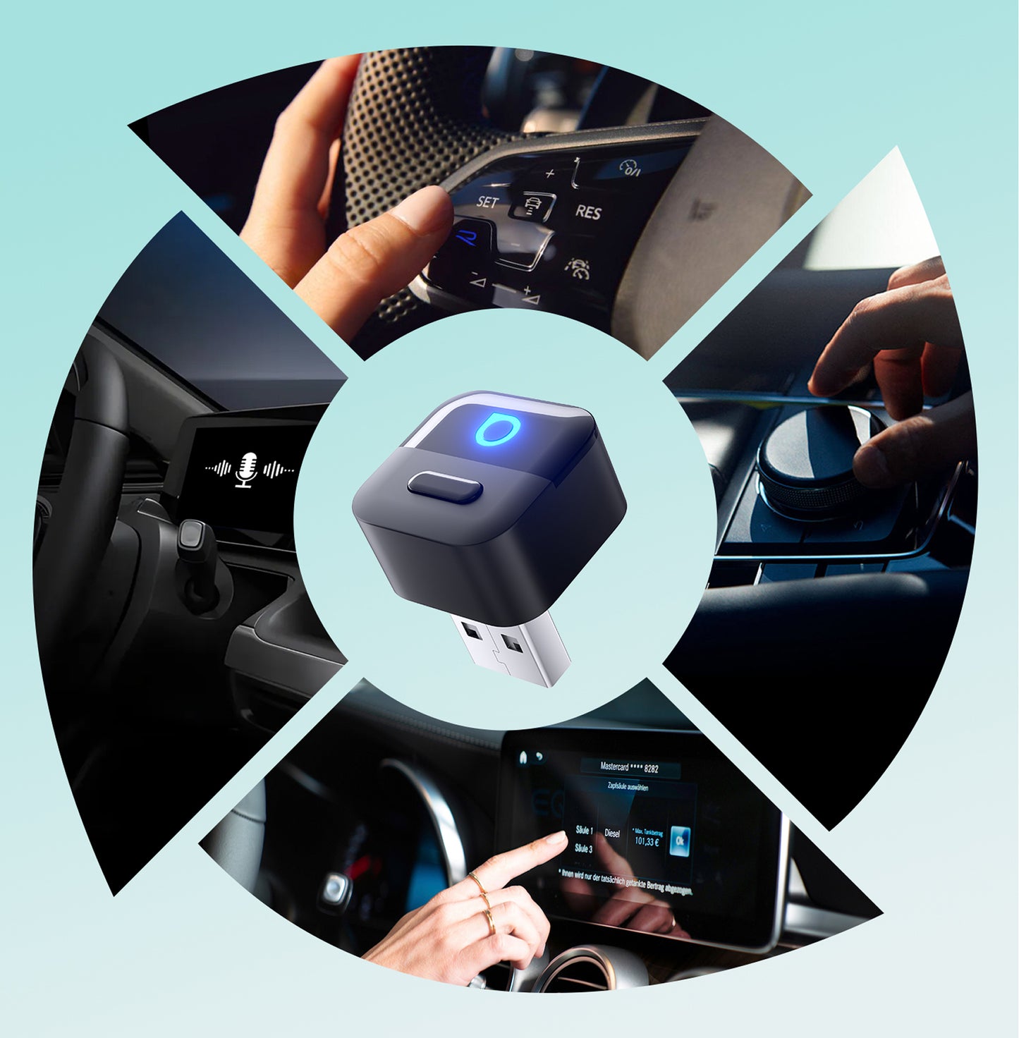 Ασύρματος προσαρμογέας Carplay / Android Auto Ottocast Mini Pico Style A για Apple iPhone / Android Series CA525-T