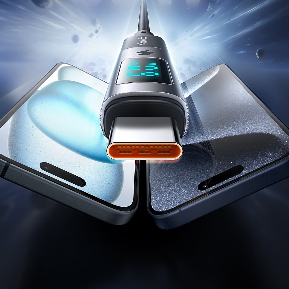 Προσαρμογέας Δεδομένων και Φόρτισης Lightning - USB-C McDodo OT-5990 Wales Display, Μαύρο