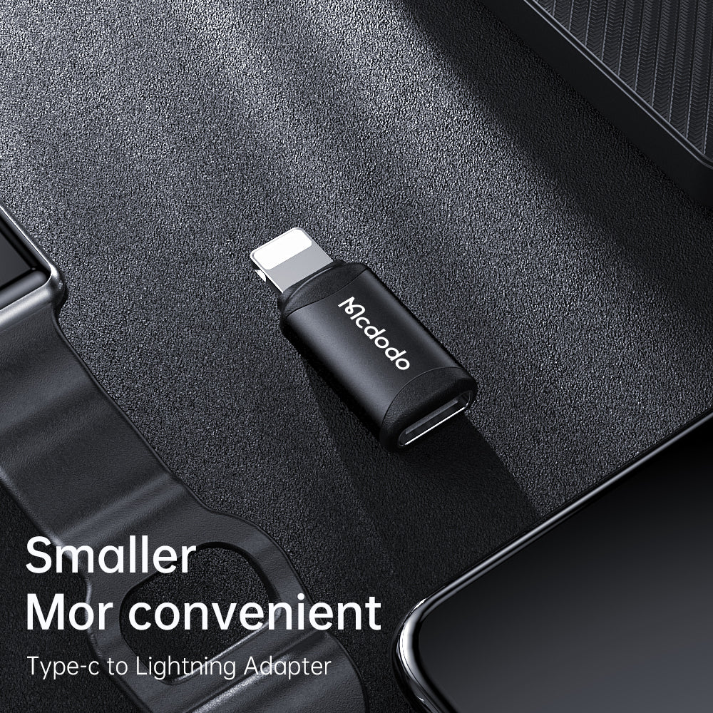 Προσαρμογέας Δεδομένων και Φόρτισης USB-C - Lightning McDodo OT-7680, Μαύρο