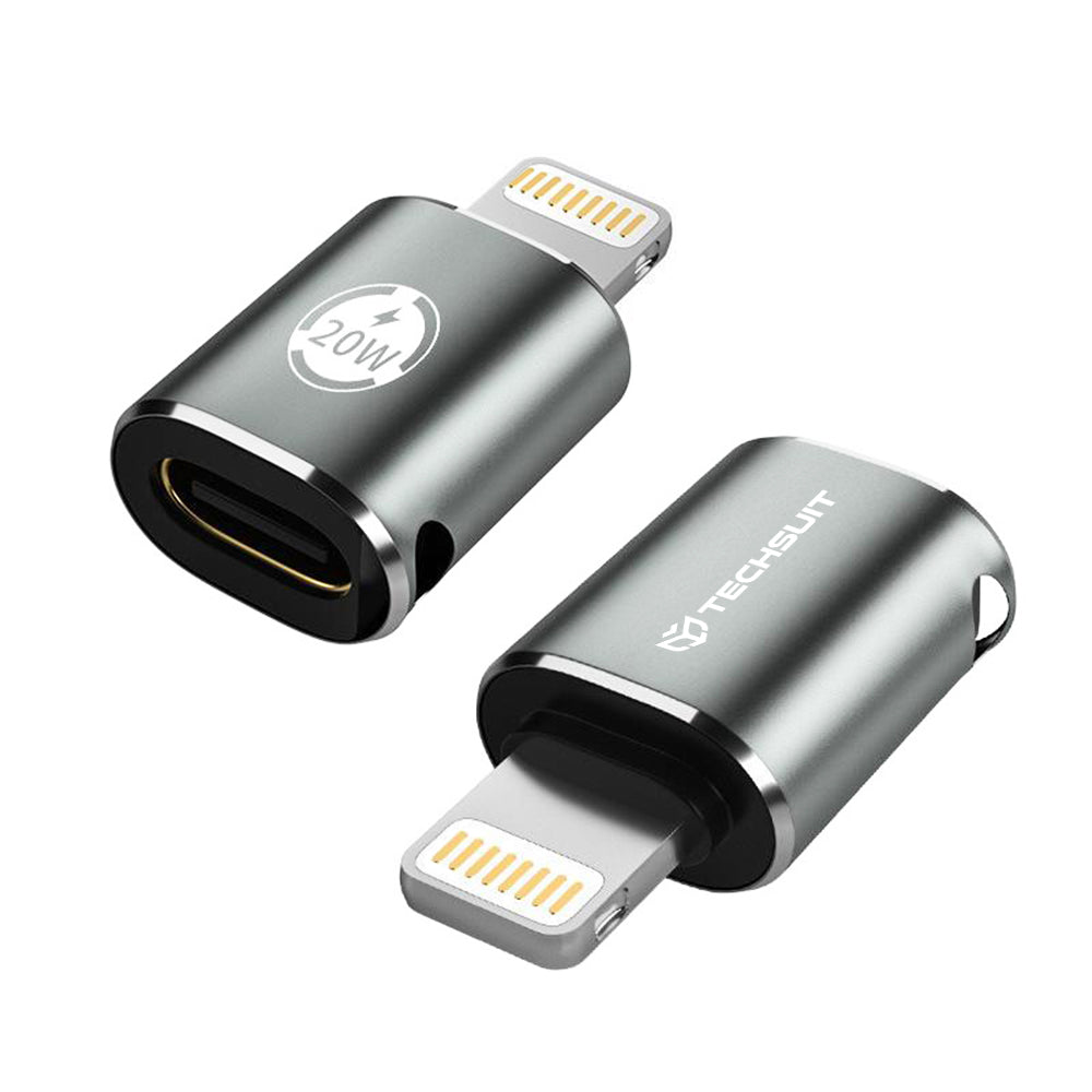 Προσαρμογέας Δεδομένων και Φόρτισης USB-C - Lightning Techsuit A11 TitanCoreX, Γκρι