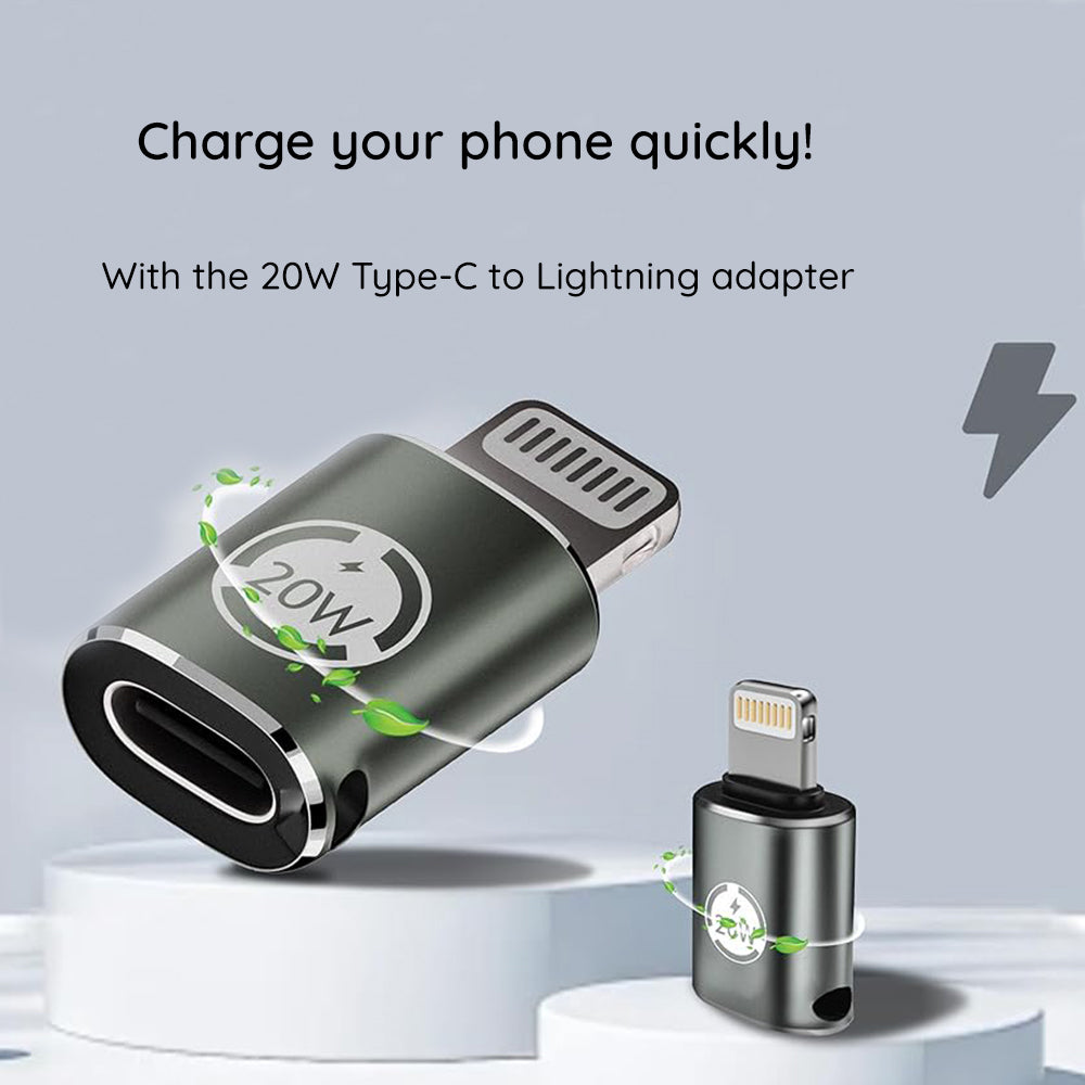 Προσαρμογέας Δεδομένων και Φόρτισης USB-C - Lightning Techsuit A11 TitanCoreX, Γκρι