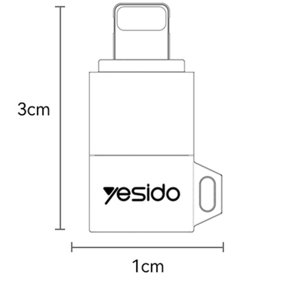 Προσαρμογέας Δεδομένων και Φόρτισης USB-C - Lightning Yesido GS27, Γκρι