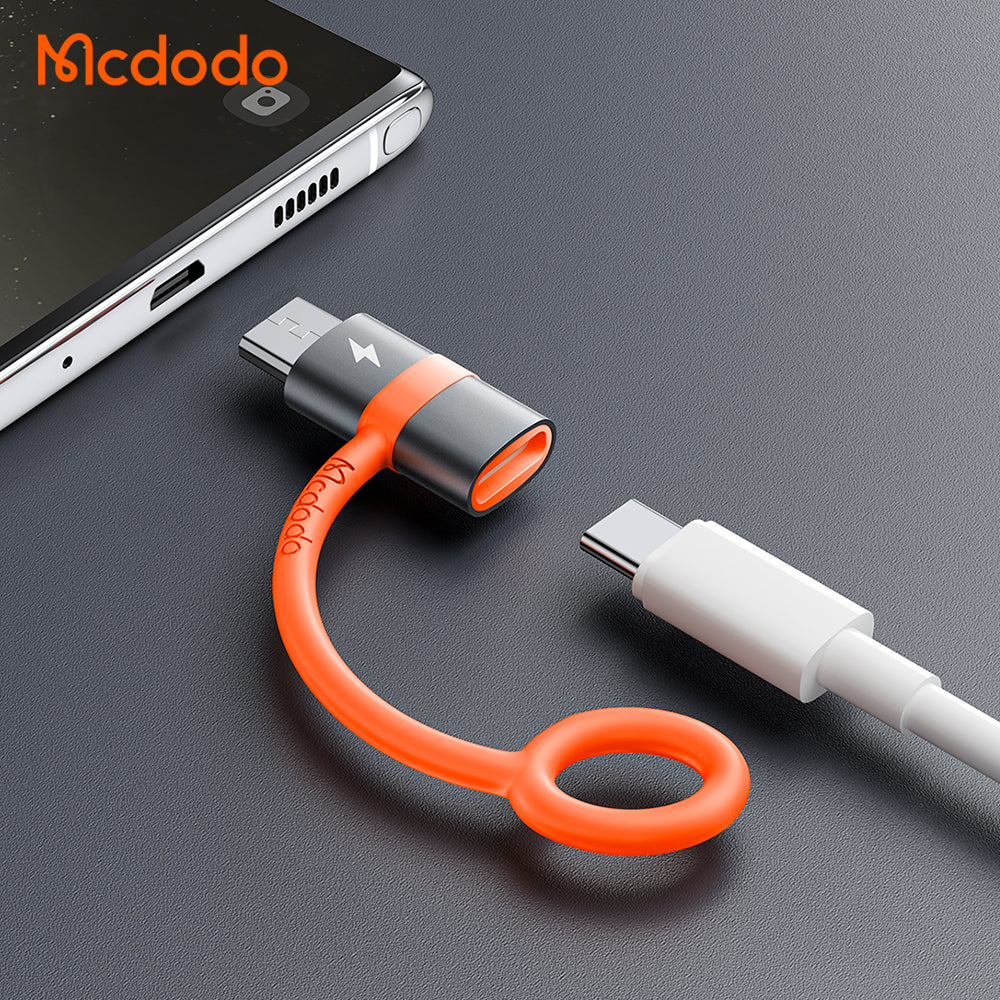 Προσαρμογέας Δεδομένων και Φόρτισης USB-C - microUSB McDodo OT-3820, Γκρι