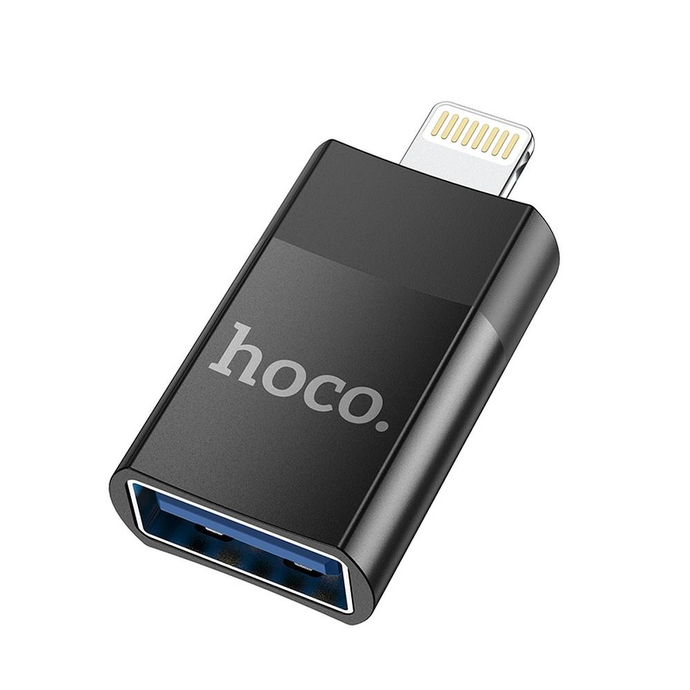 Προσαρμογέας OTG Lightning - USB-A HOCO UA17, Μαύρο