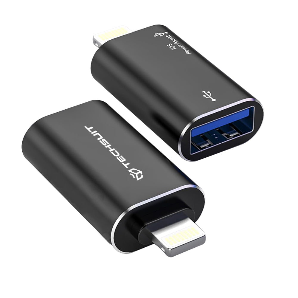 Προσαρμογέας OTG Lightning - USB-A Techsuit A18 AluVoltX, Μαύρο