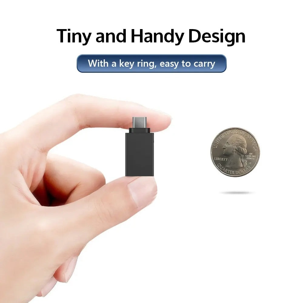 Προσαρμογέας OTG microUSB / USB-C - USB-A Techsuit A13 DuoVoltX, Γκρι, Σετ 2 τεμαχίων