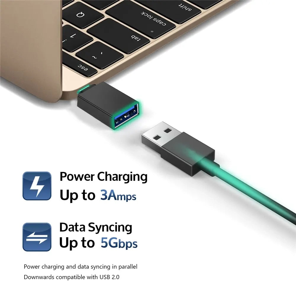 Προσαρμογέας OTG microUSB / USB-C - USB-A Techsuit A13 DuoVoltX, Γκρι, Σετ 2 τεμαχίων