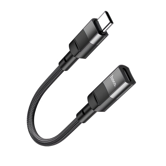 Προσαρμογέας δεδομένων και φόρτισης HOCO U107 Lightning - USB-C HOCO U107, 0.1m, Μαύρο