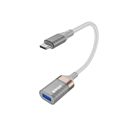 Προσαρμογέας OTG USB-C - USB-A BWOO BZ69, Γκρι