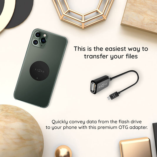 Προσαρμογέας OTG USB-C - USB-A Fixed, Μαύρο