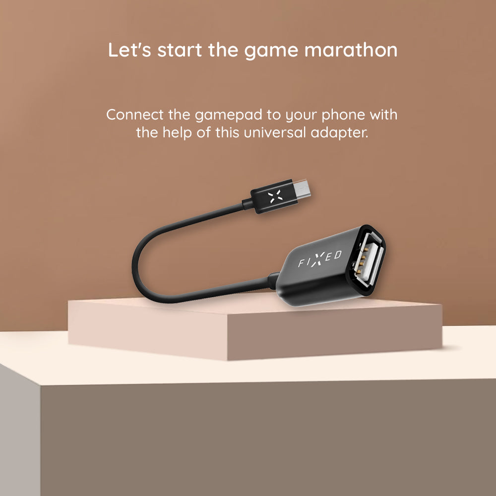 Προσαρμογέας OTG USB-C - USB-A Fixed, Μαύρο