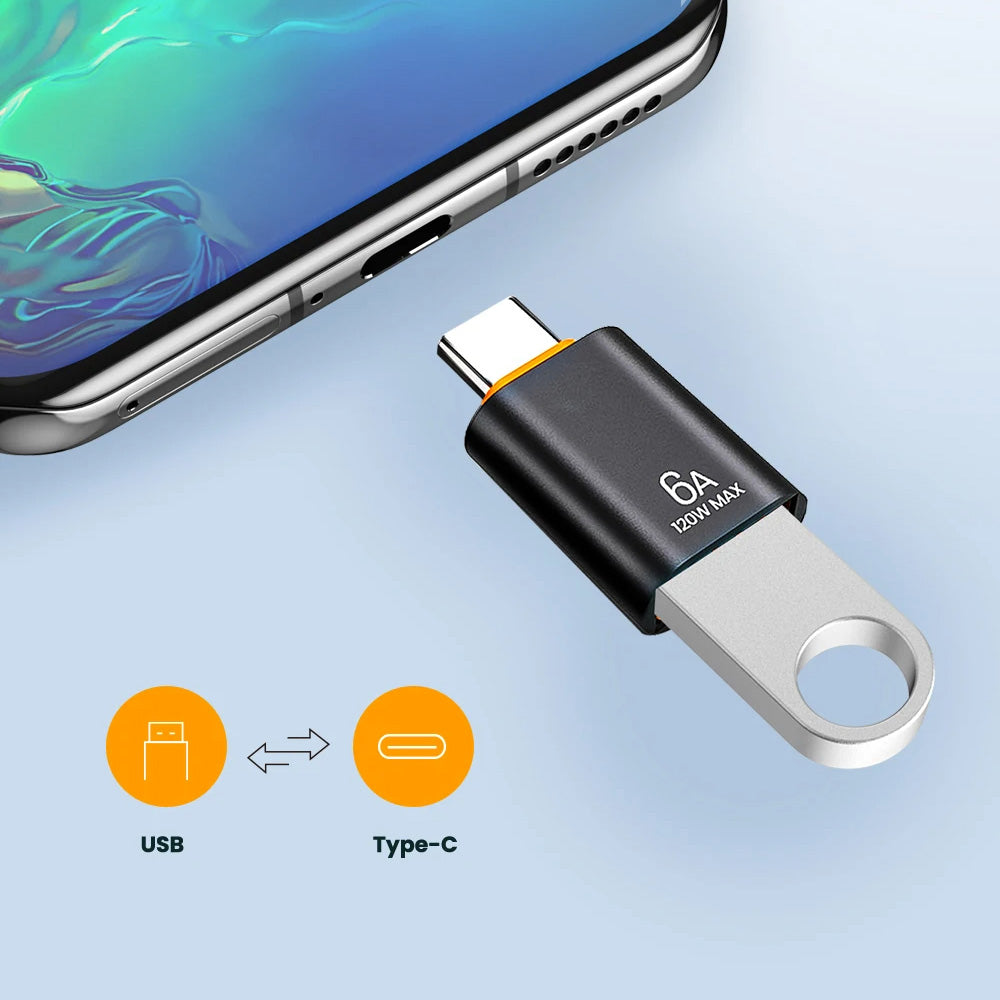 Προσαρμογέας OTG USB-C - USB-A Techsuit A2 HyperPort, Μαύρο Πορτοκαλί