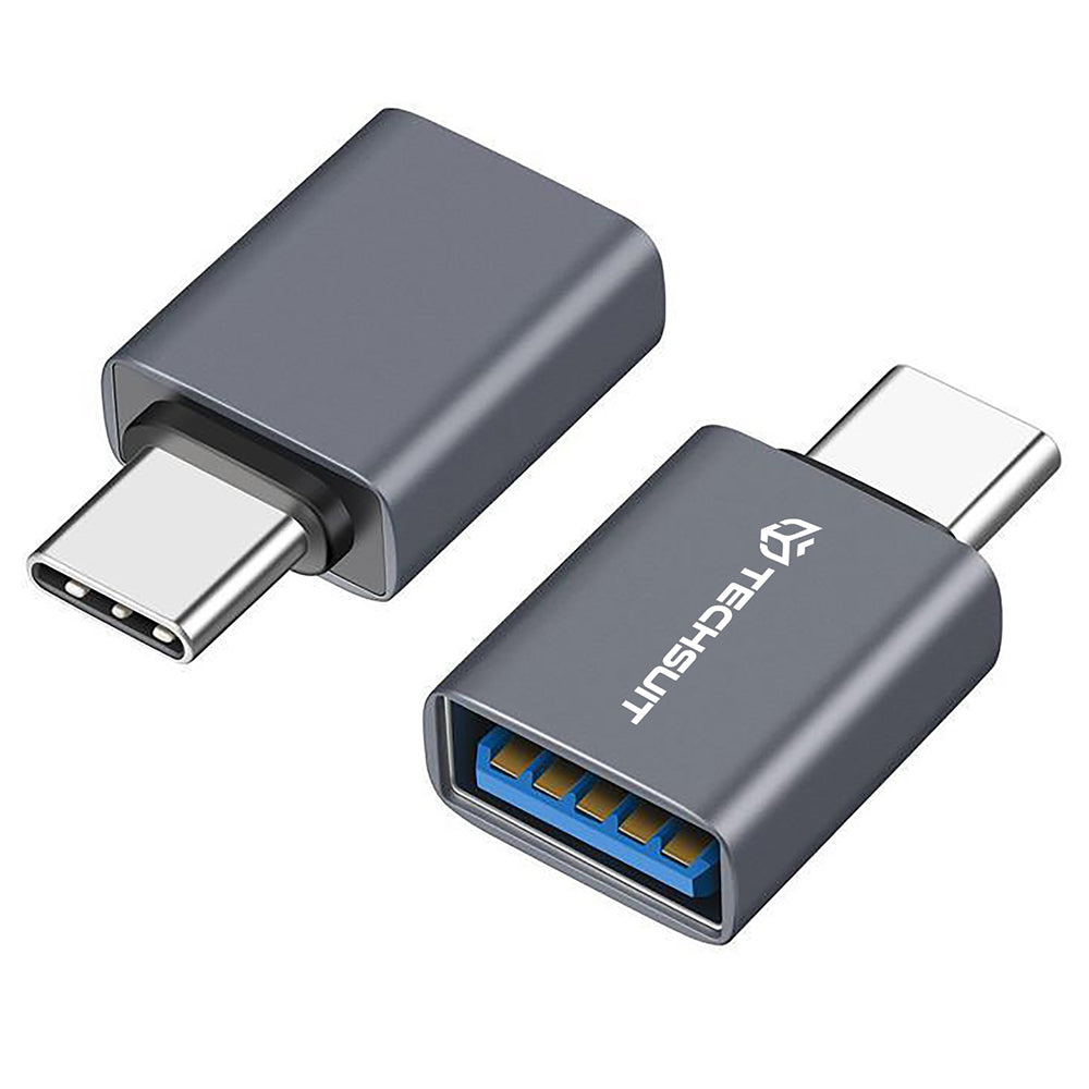 Προσαρμογέας OTG USB-C - USB-A Techsuit A8 SlateVolt, Γκρι