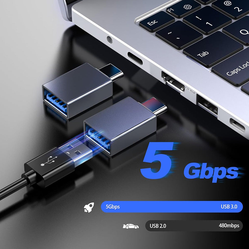 Προσαρμογέας OTG USB-C - USB-A Techsuit A8 SlateVolt, Γκρι