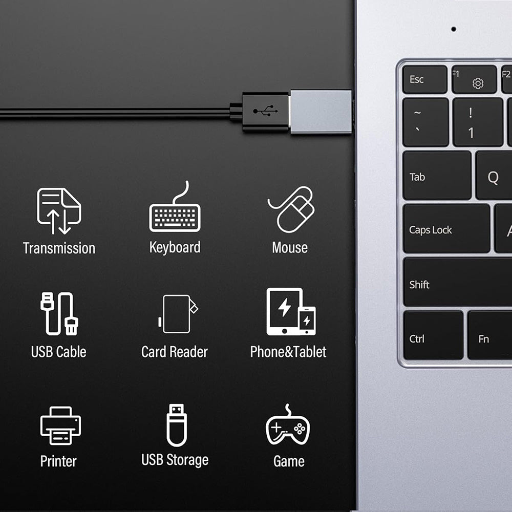 Προσαρμογέας OTG USB-C - USB-A Techsuit A8 SlateVolt, Γκρι