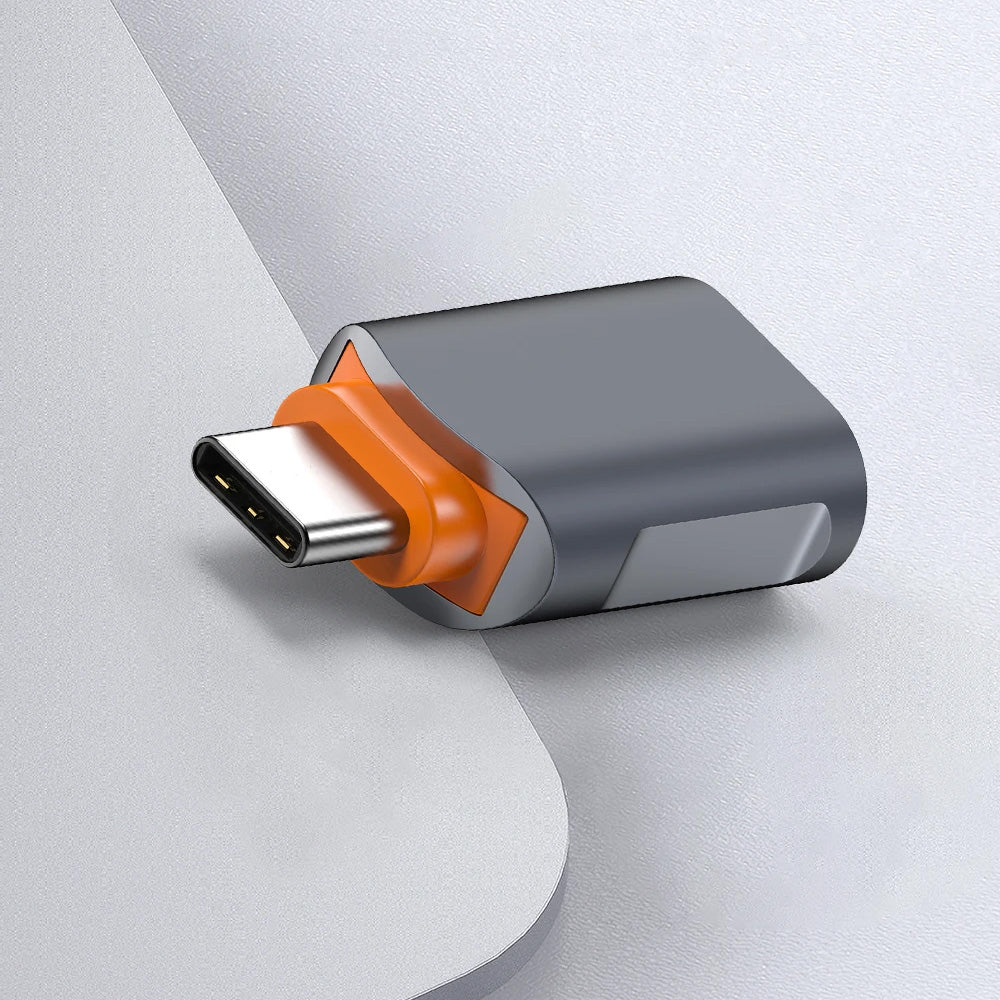 Προσαρμογέας OTG USB-C - USB-A Techsuit A9 SlateVolt, Γκρι Πορτοκαλί