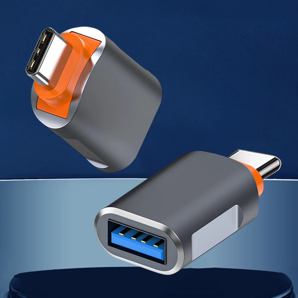 Προσαρμογέας OTG USB-C - USB-A Techsuit A9 SlateVolt, Γκρι Πορτοκαλί