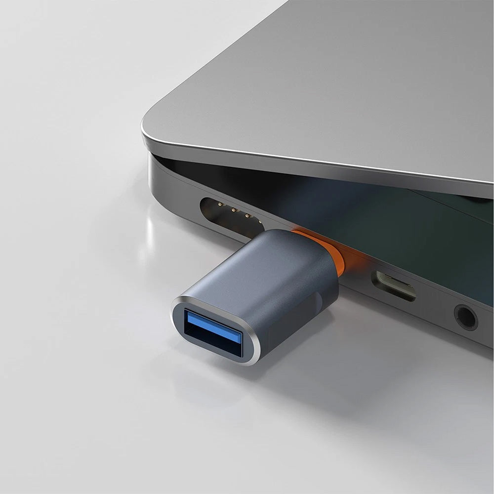 Προσαρμογέας OTG USB-C - USB-A Techsuit A9 SlateVolt, Γκρι Πορτοκαλί