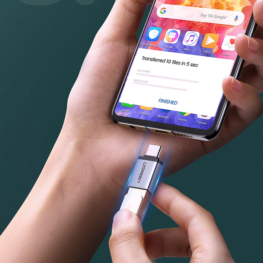 Προσαρμογέας OTG USB-C - USB-A UGREEN US270 (50283), Γκρι