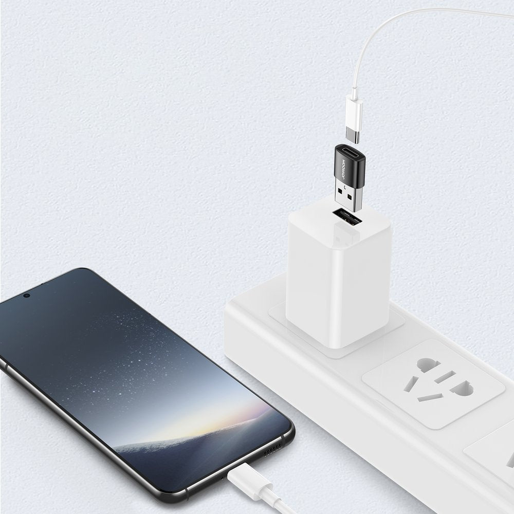 USB-C to USB-A Data and Charging Adapter Joyroom S-H152, Set of 2 Pieces, Black