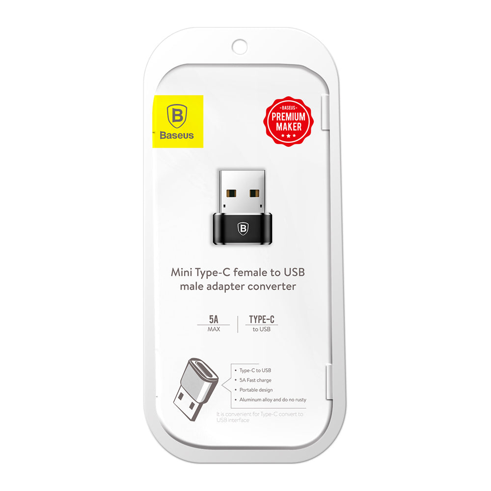 Προσαρμογέας Δεδομένων και Φόρτισης USB-C - USB-A Baseus, Μαύρος CAAOTG-01