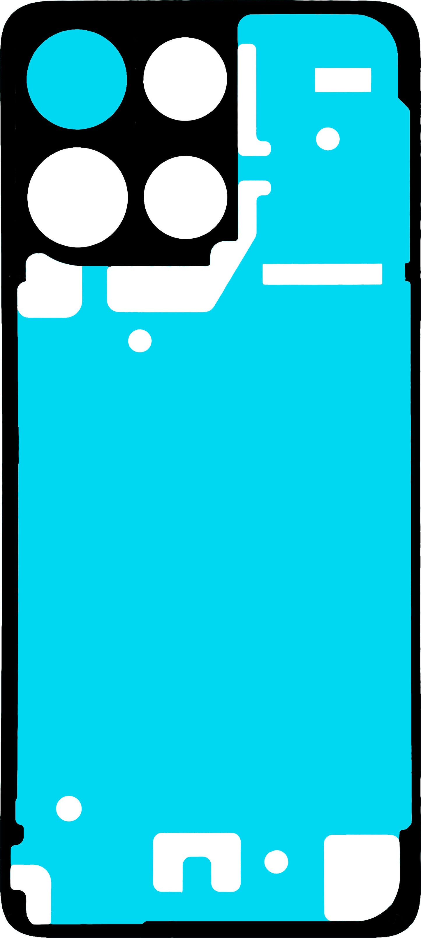 Κόλλα Καπάκι Μπαταρίας Motorola Moto G17, Service Pack S948F12616