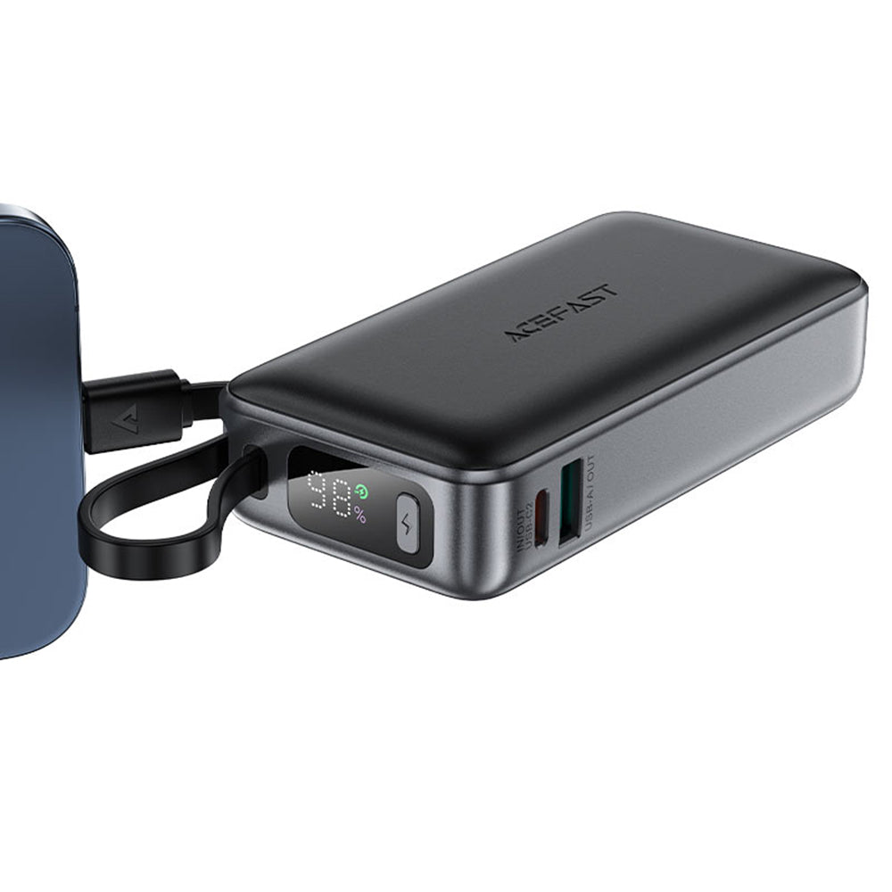 Εξωτερική Μπαταρία Acefast M7, 10000mAh, 30W, QC + PD, 1 x USB-A - 2 x USB-C, Μαύρη