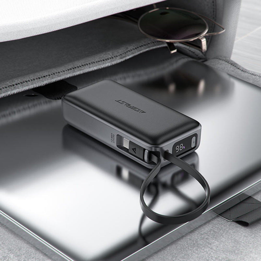 Εξωτερική Μπαταρία Acefast M7, 10000mAh, 30W, QC + PD, 1 x USB-A - 2 x USB-C, Μαύρη