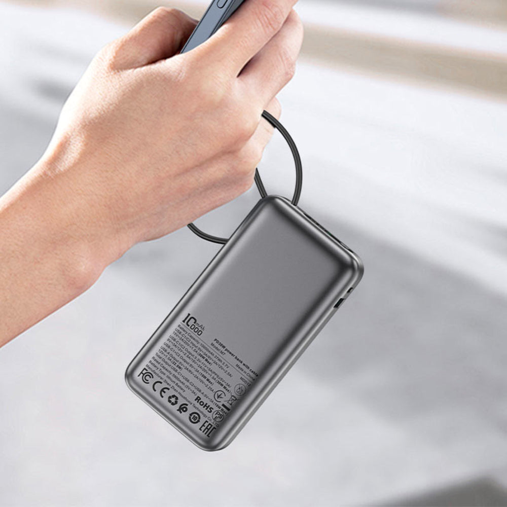 Εξωτερική Μπαταρία Acefast M7, 10000mAh, 30W, QC + PD, 1 x USB-A - 2 x USB-C, Μαύρη