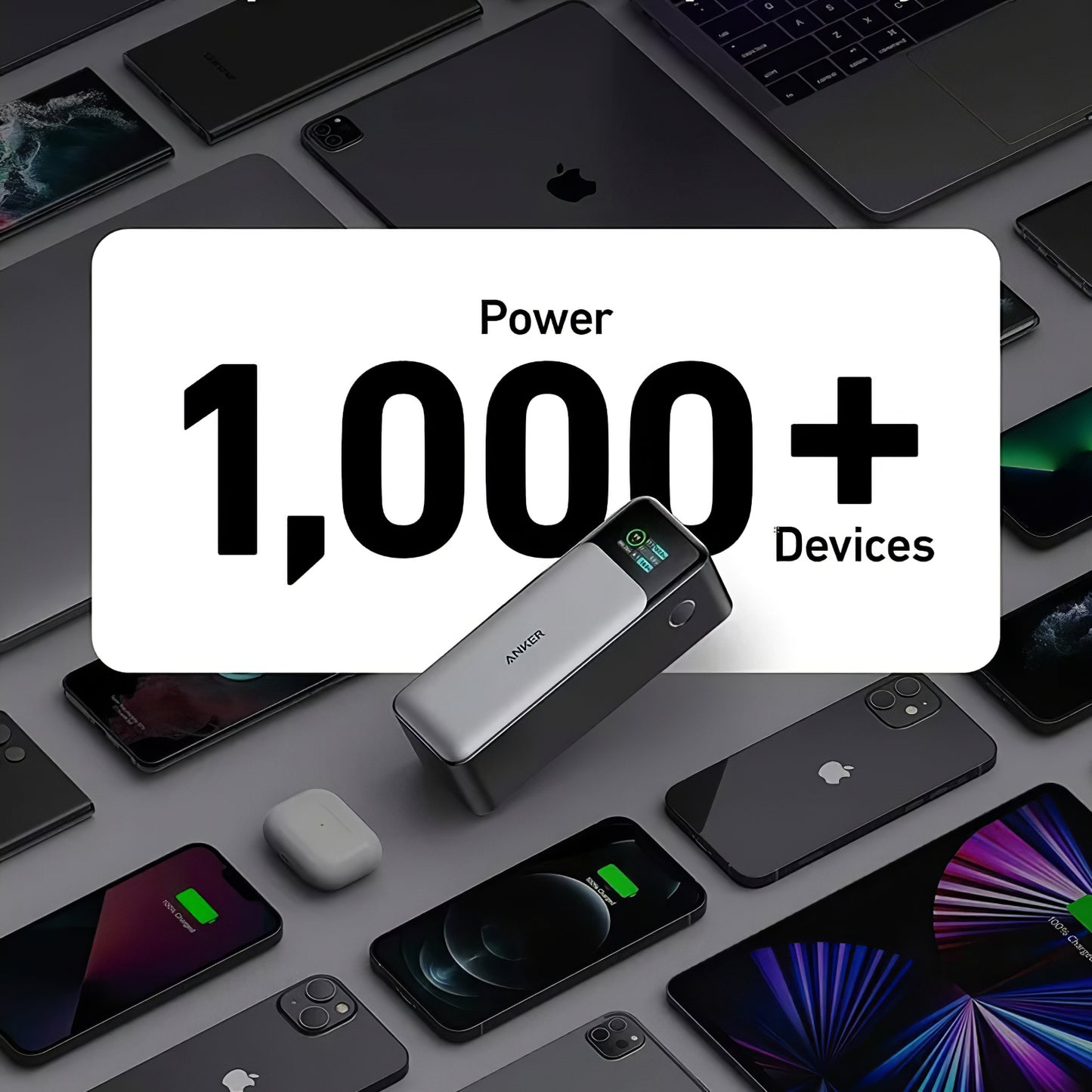 Εξωτερική Μπαταρία Anker 737, 24000mAh, 140W, QC + PD, 1 x USB-A - 2 x USB-C, Μαύρη A1289011
