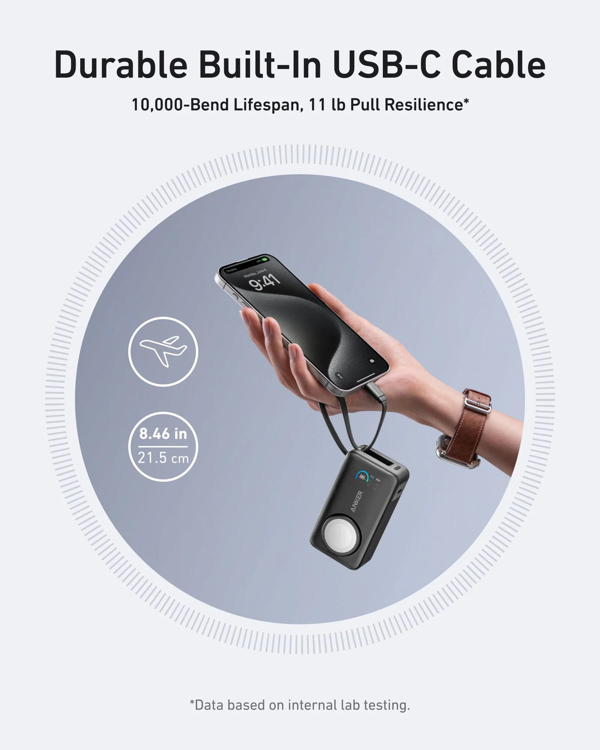 Εξωτερική Μπαταρία Ασύρματη Anker MagGo, 10000mAh, 35W, PD + QI, 1 x QI - 2 x USB-C, Μαύρη A1657011
