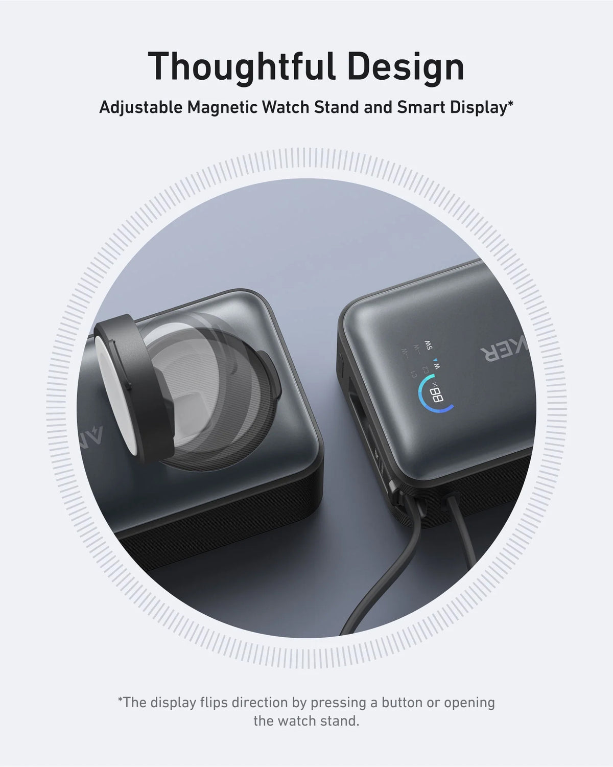 Εξωτερική Μπαταρία Ασύρματη Anker MagGo, 10000mAh, 35W, PD + QI, 1 x QI - 2 x USB-C, Μαύρη A1657011
