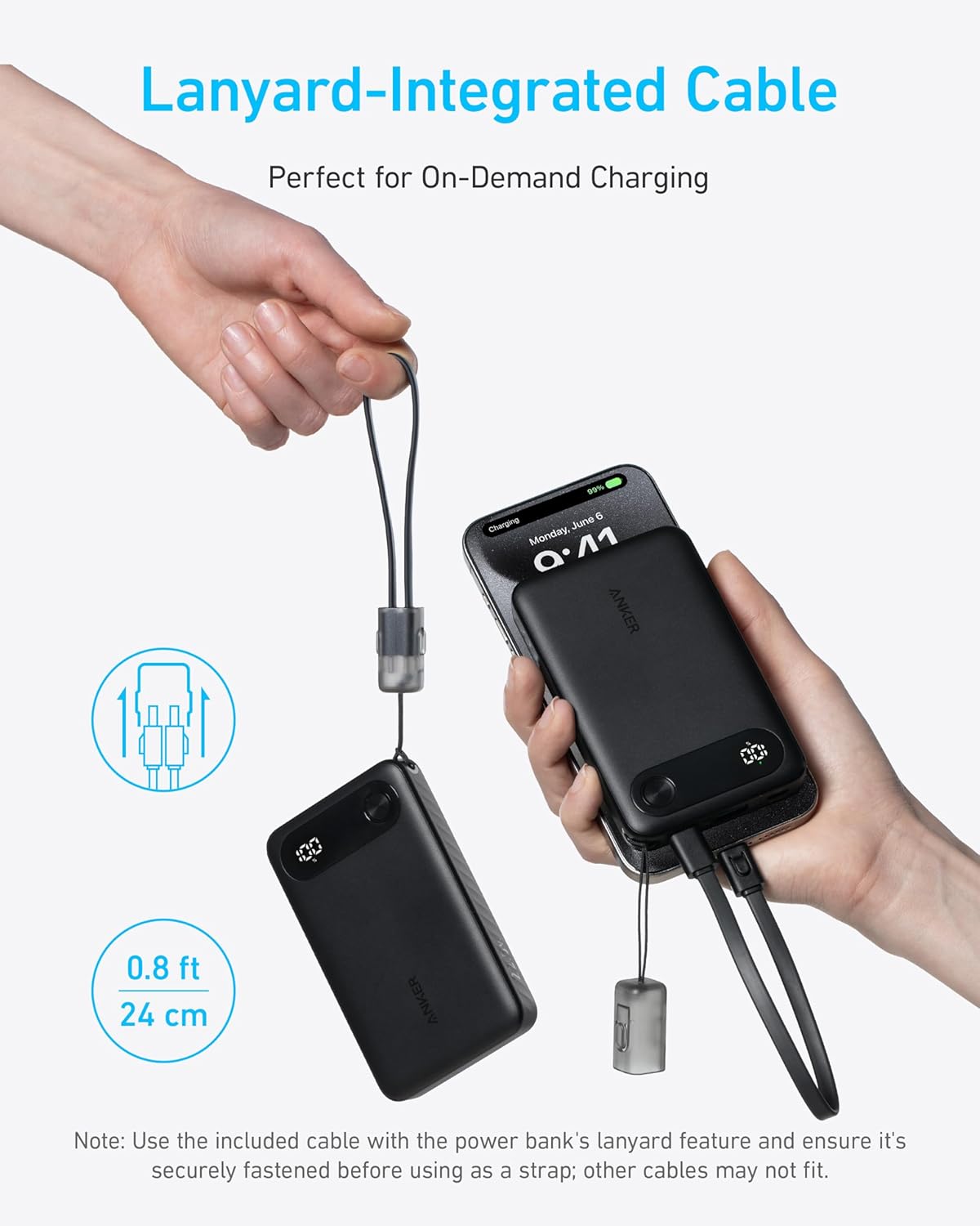 Εξωτερική μπαταρία Anker PowerCore, 10000mAh, 22,5W, QC + PD, 1 x USB-A - 2 x USB-C, μαύρο A1257G11