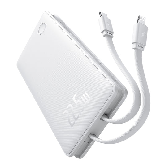 Εξωτερική Μπαταρία Baseus Airpow Lite, 10000mAh, 22.5W, QC + PD, 1 x Lightning - 1 x USB-A - 2 x USB-C, Λευκή P10067501213-00
