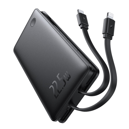 Εξωτερική Μπαταρία Baseus Airpow Lite, 10000mAh, 22.5W, QC + PD, 1 x Lightning - 1 x USB-A - 2 x USB-C, Μαύρη P10067501123-00
