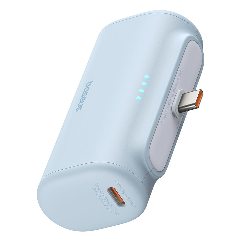 Εξωτερική Μπαταρία Baseus Compact, 5000mAh, 20W, PD, 2 x USB-C, Μπλε P10068306313-00