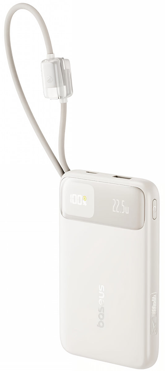 Εξωτερική Μπαταρία Baseus EnerFill FC11, 10000mAh, 22.5W, QC + PD, 1 x Lightning - 1 x USB-A - 2 x USB-C, Μπεζ E0027R05