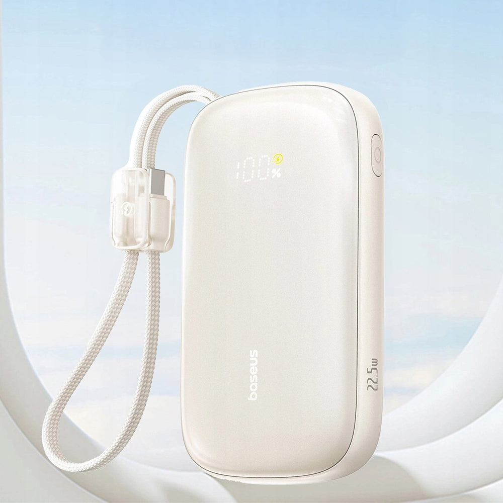 Baseus EnerFill FC21 Qpow 3 Ultra External Battery, 10000mAh, 45W, QC + PD, 1 x USB-A - 1 x USB-C, Beige E0027Q01