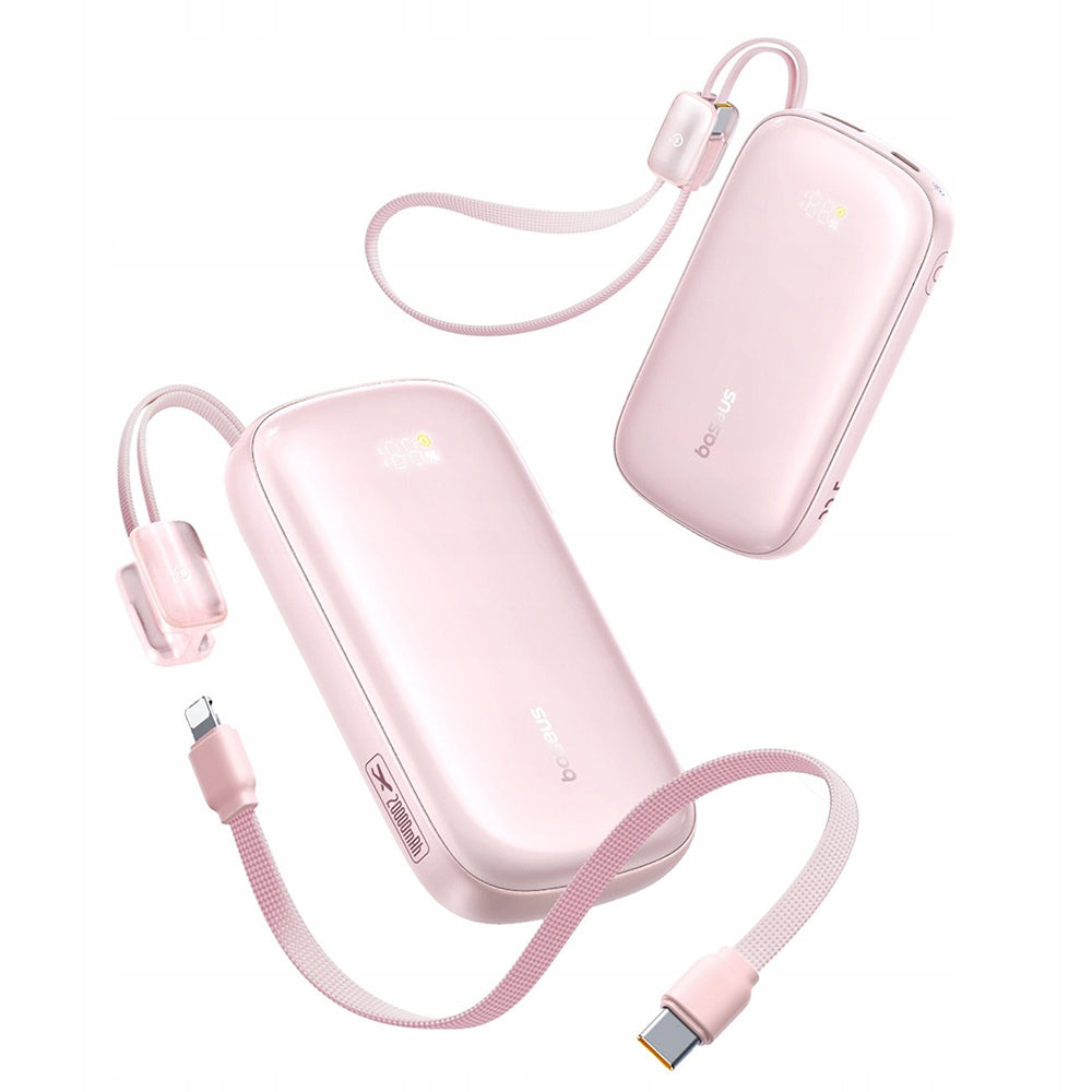 Εξωτερική Μπαταρία Baseus EnerFill FC21 Qpow 3 Ultra, 20000mAh, 22.5W, QC + PD, 1 x USB-A - 1 x USB-C, Ροζ E0027M02