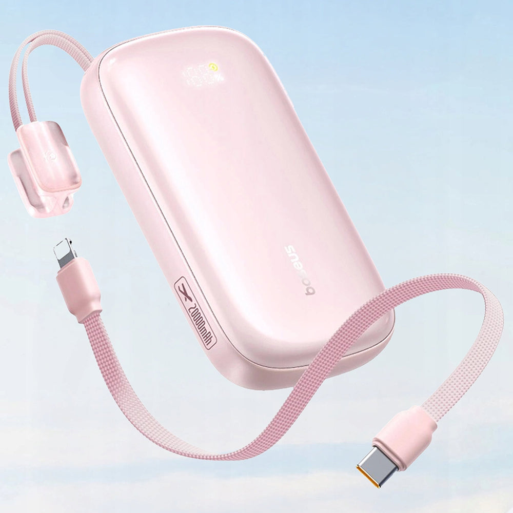 Εξωτερική Μπαταρία Baseus EnerFill FC21 Qpow 3 Ultra, 20000mAh, 22.5W, QC + PD, 1 x USB-A - 1 x USB-C, Ροζ E0027M02
