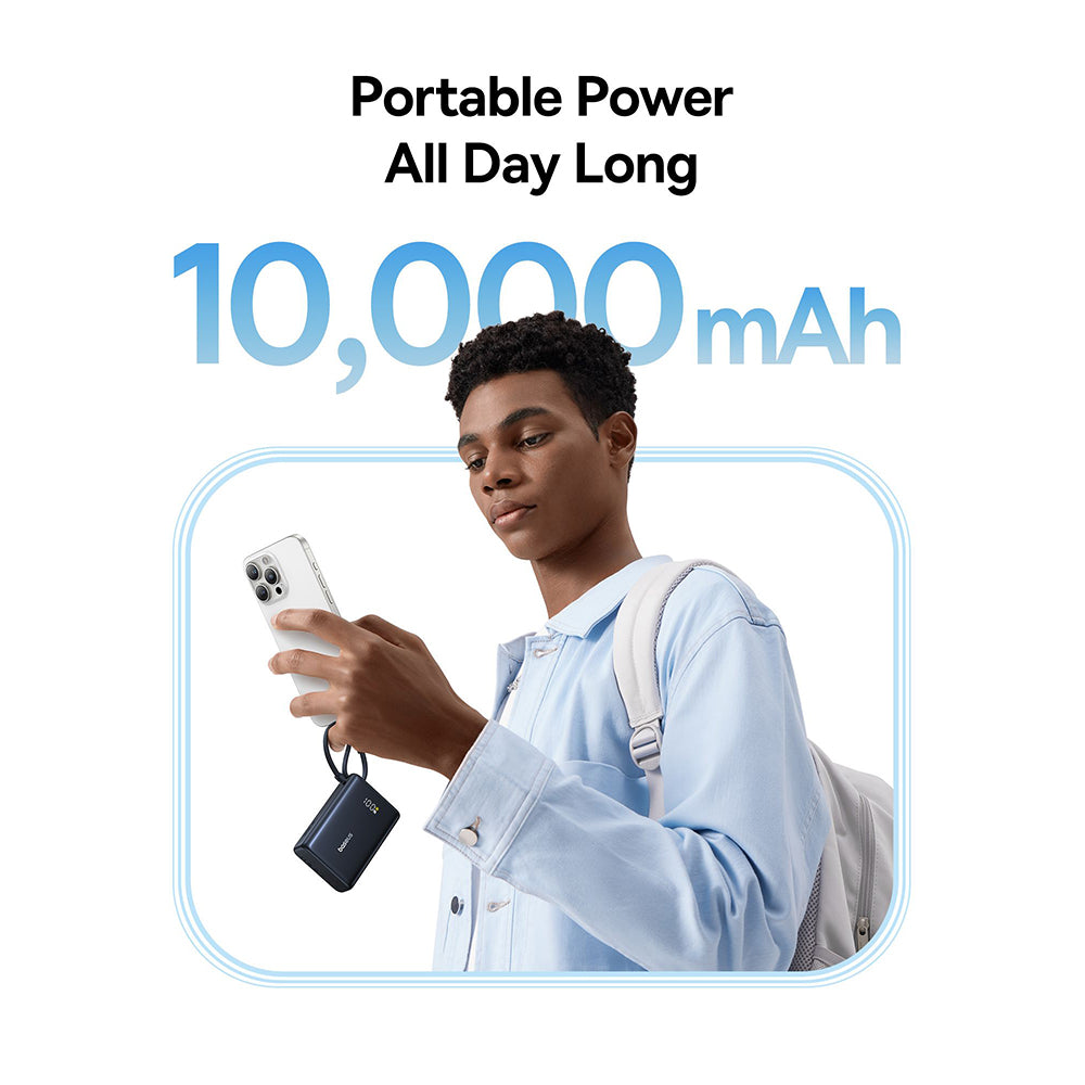 Εξωτερική Μπαταρία Baseus PicoGo, 10000mAh, 45W, QC + PD, 1 x USB-A - 2 x USB-C, Μαύρη P10076803123-00